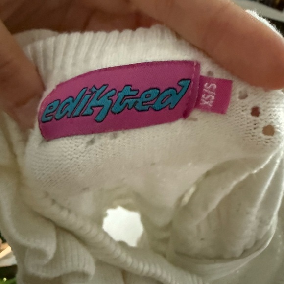 Edikted Ivory Textured Ruffle Romper - Picture 3 of 3